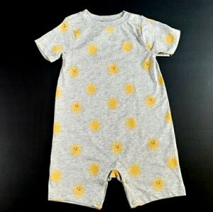 Garanimals Light Gray Romper with Yellow Print